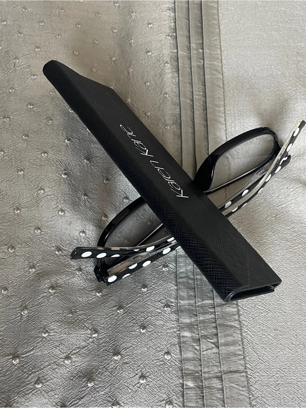 Karen Kane Triangular Foldable Black Glasses Case